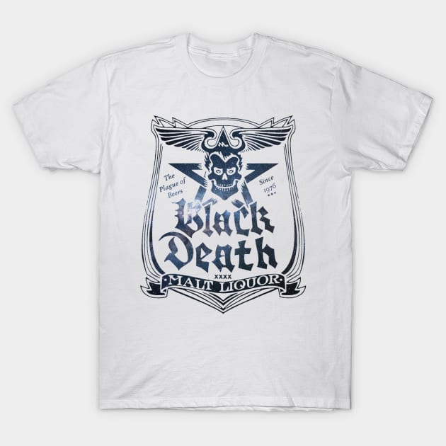 Black Death Malt Liquor Vintage T-Shirt by Lani A Art